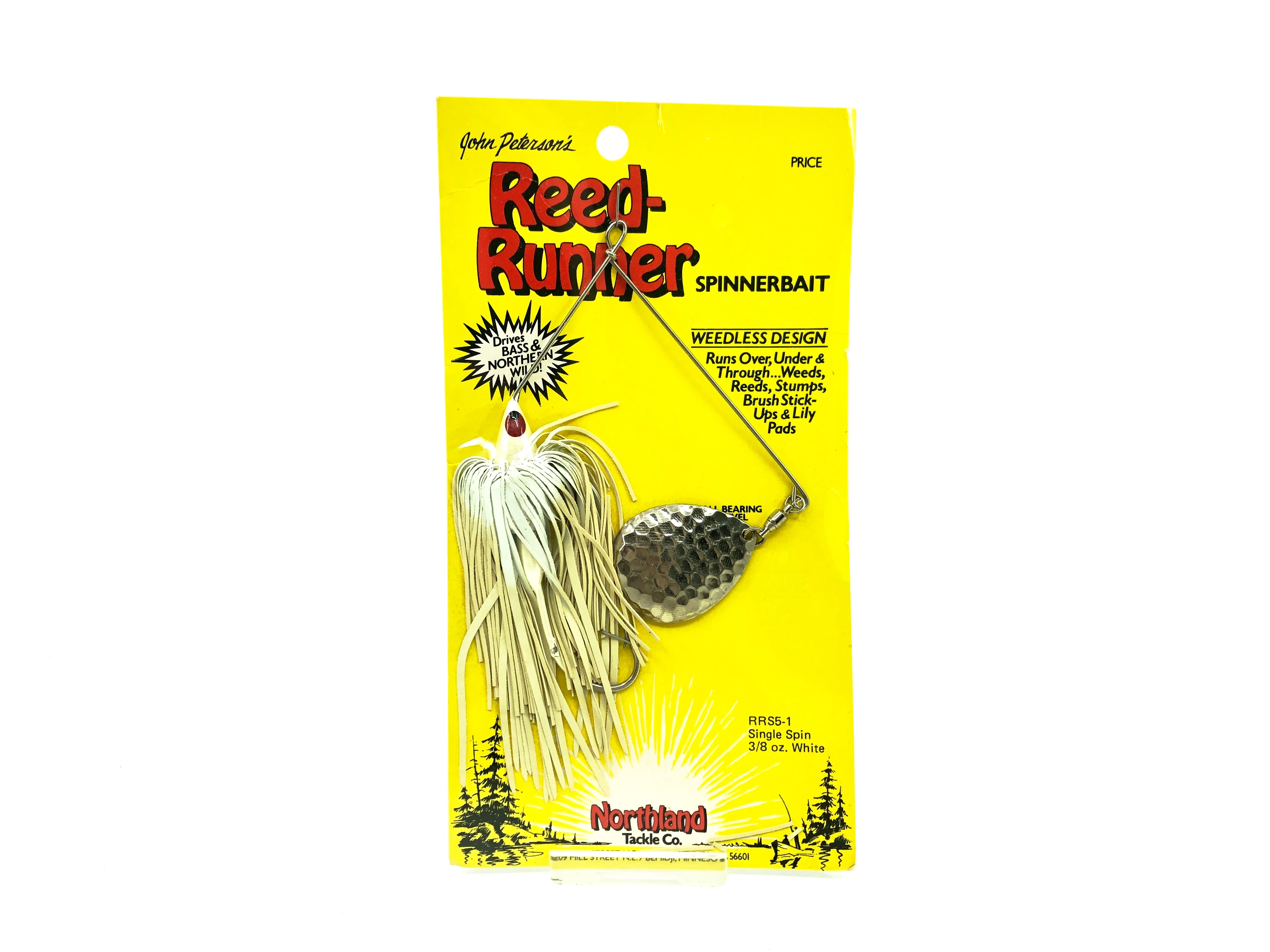 Northland Fishing Tackle Reed Runner Single Spin 3/8oz, #1 White Shad ...