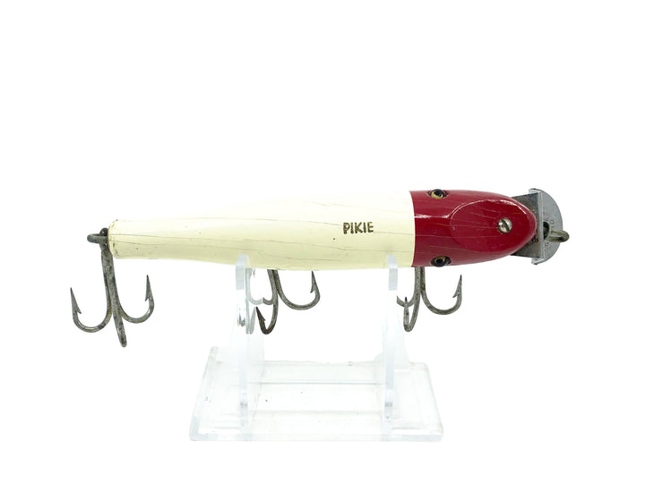 Creek Chub 700 Pikie, 701 Red Head/White Color - Vintage Wooden Version with glass eyes