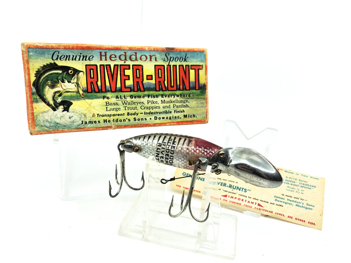 Heddon River Runt Spook Scoop Lip Go-Deeper D9110-XRS, Silver Shore Minnow Color with Box
