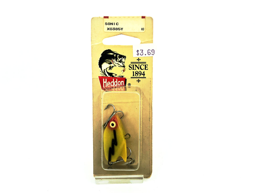 Heddon Sonic 385, Y Yellow Color on Card