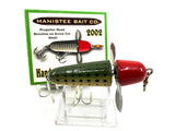 Manistee Bait Co. 2002 Handmade Roto-Head Lure, Spotted Sucker with Box