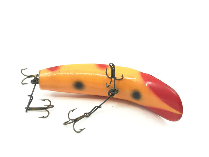 Helin Flatfish S3, LOB Light Orange Red Tip Black Stripe Color - Vintage Plastic, Great Condition