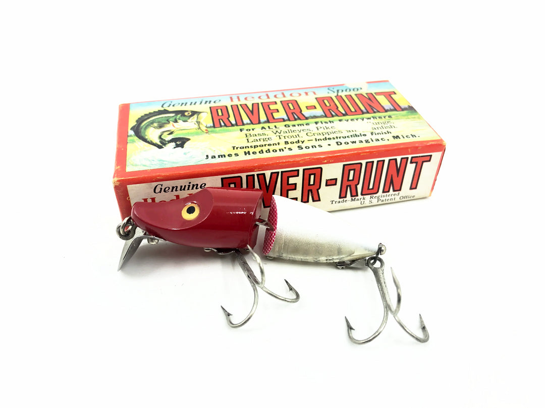 Heddon Jointed River Runt 9330-RH, Red Head/White Color w/Box