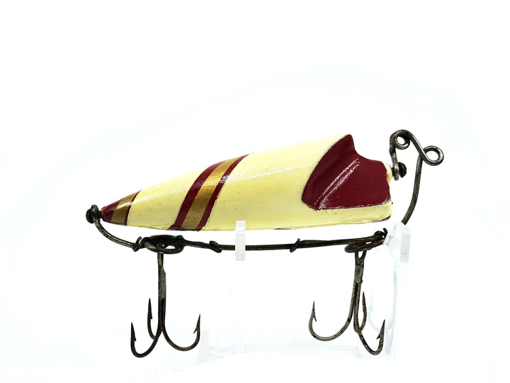 Bite'Em Bate / Bait, Repaint White/Red/Gold Color