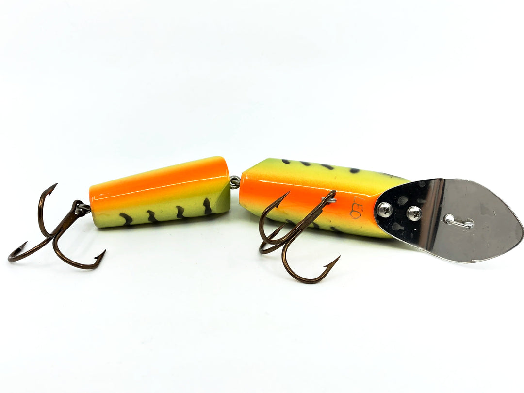 Leo-Lure, Leo-Minnow Jointed, Custom Color, Golden Tiger/Orange Belly