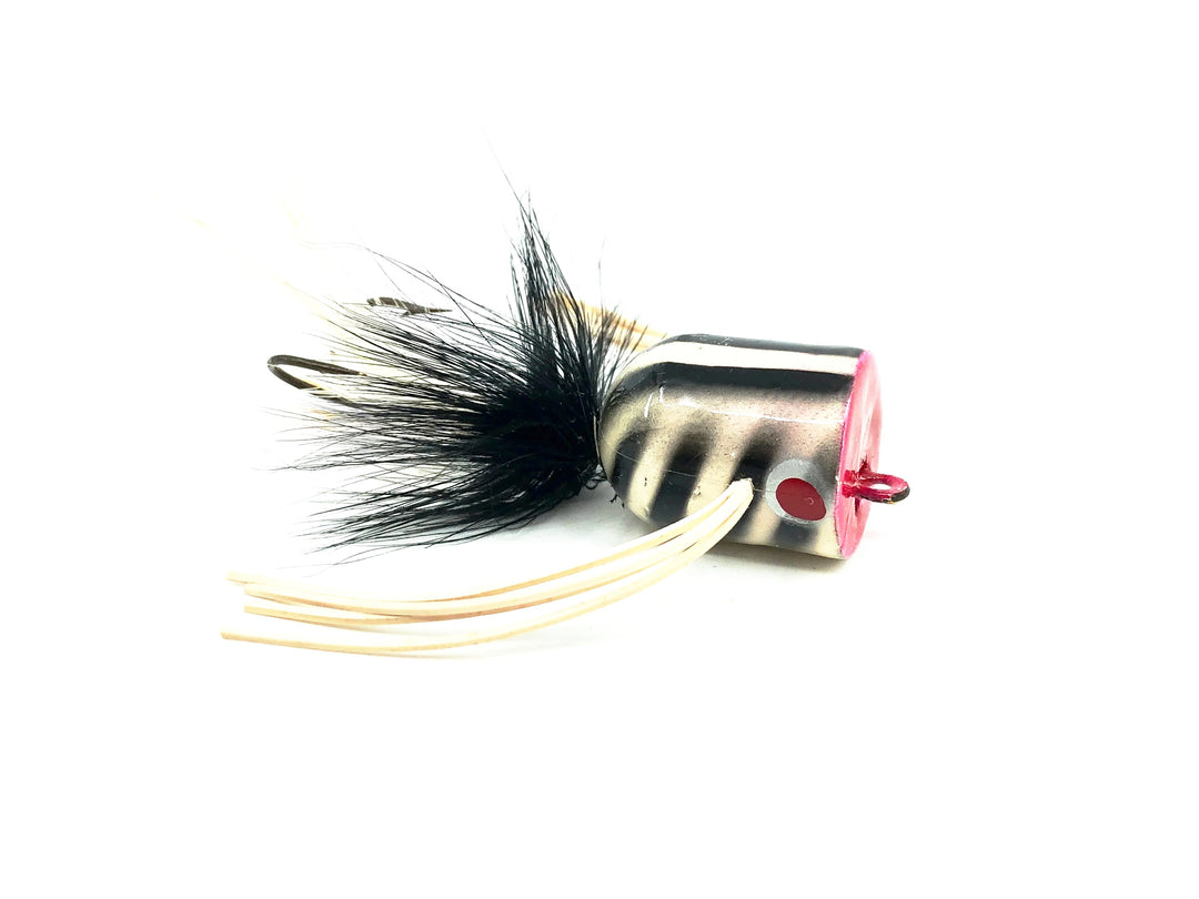 Large Vintage Fly Popper, White/Black Ribs Color