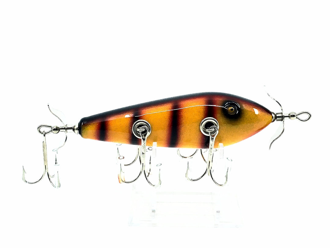 Musky Dan (XXX Lures) 5 Hook Minnow, Bar Perch Color
