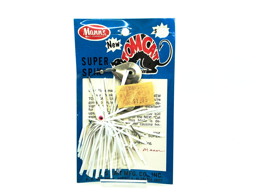 Mann's Tomcat Super Spin, White Color on Card