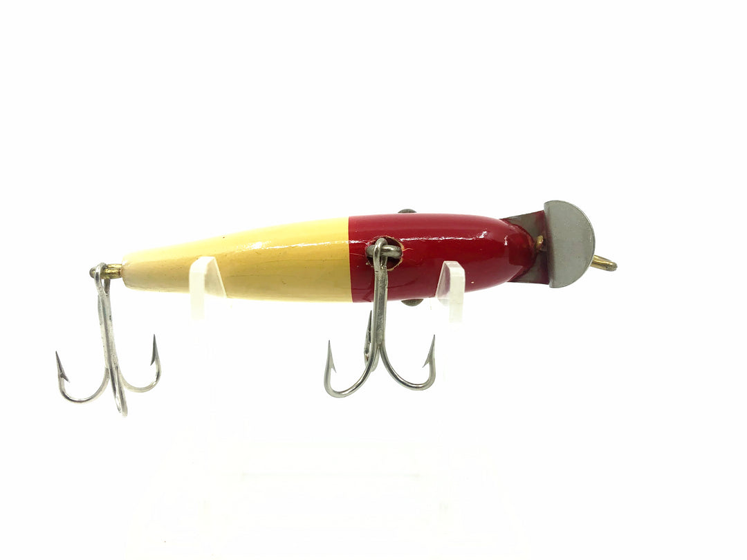 Creek Chub 2200 Midget Pikie, Red Head White Color 2201 - Double Line Tie