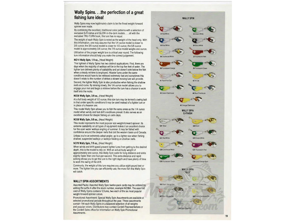 Cotton Cordell 1991 Catalog My Bait Shop, LLC