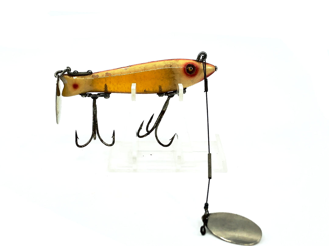 Heddon Dowagiac Spook 9100, RET White Red Eyes & Tails Color