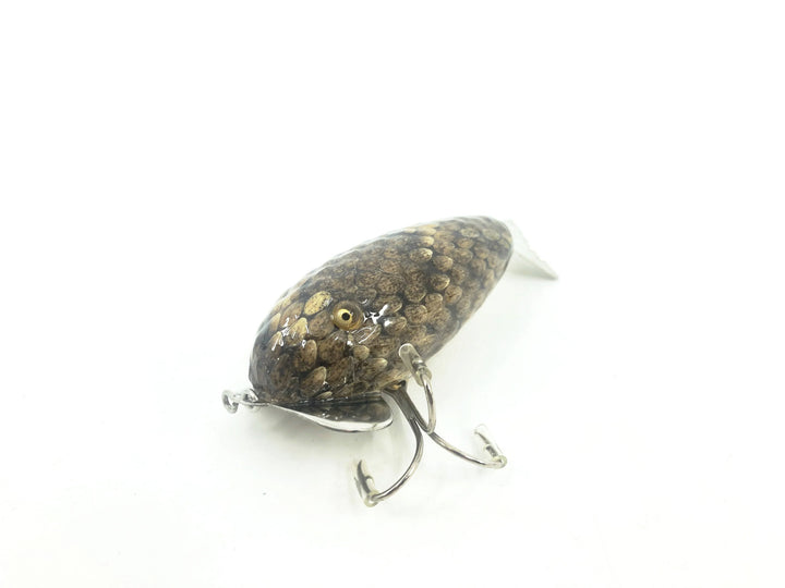 Musky Dan (XXX Lures) Jitter Bug, Real Rattlesnake Skin Finish w/COA