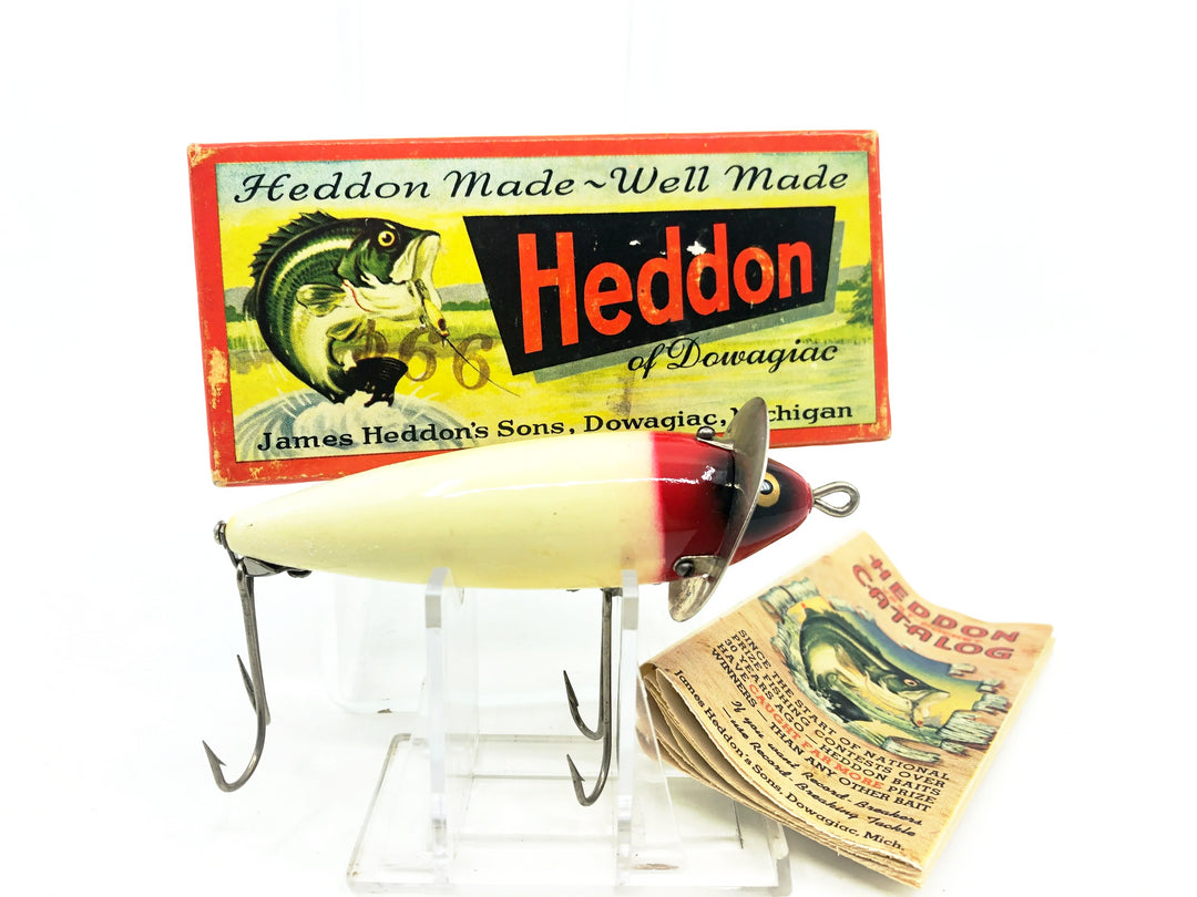 Heddon 210 Surface, RH Red Head White Color with Box