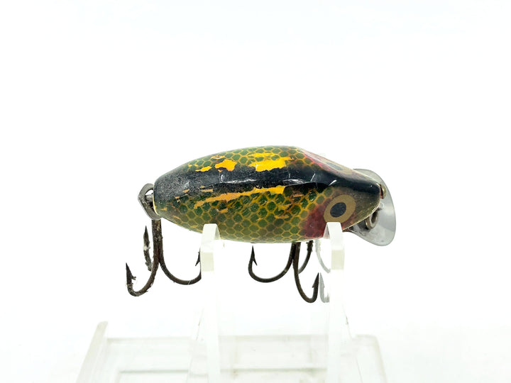 Heddon Wooden Midgit Digit River Runt, L Perch Color