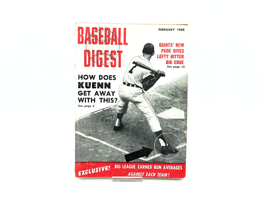 Vintage February 1960 Baseball Digest, Huenn