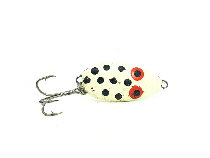 Bomber Slab Spoon 8800, Repaint White/Black Dots Color