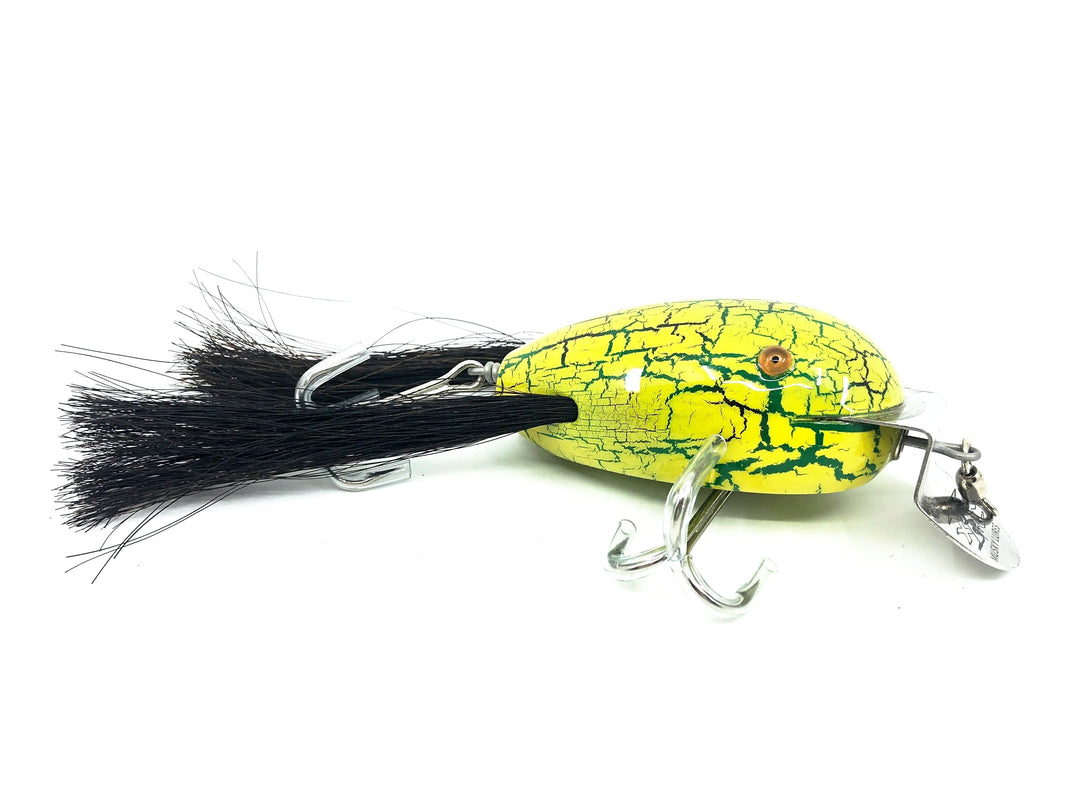 Musky Dan (XXX Lures) Husky Dingbat, Chartreuse/Green Crackle Color