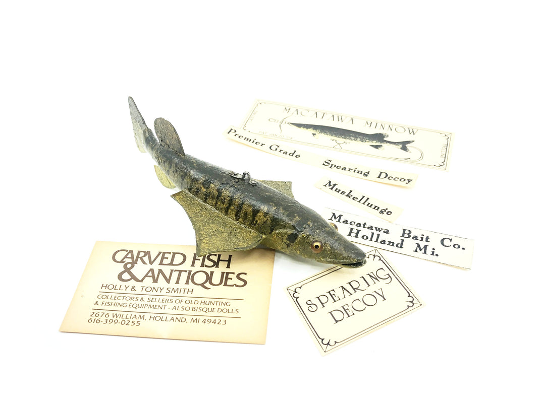 Macatawa Bait Co. Early Muskellunge Spearing Decoy with Box