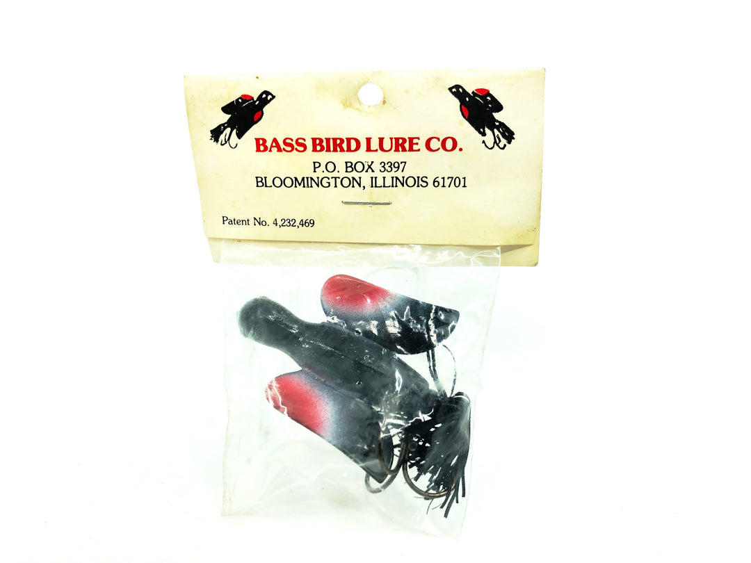 Bass Bird Lure Co. Bass Bird, Red/White Wing Colors on Card