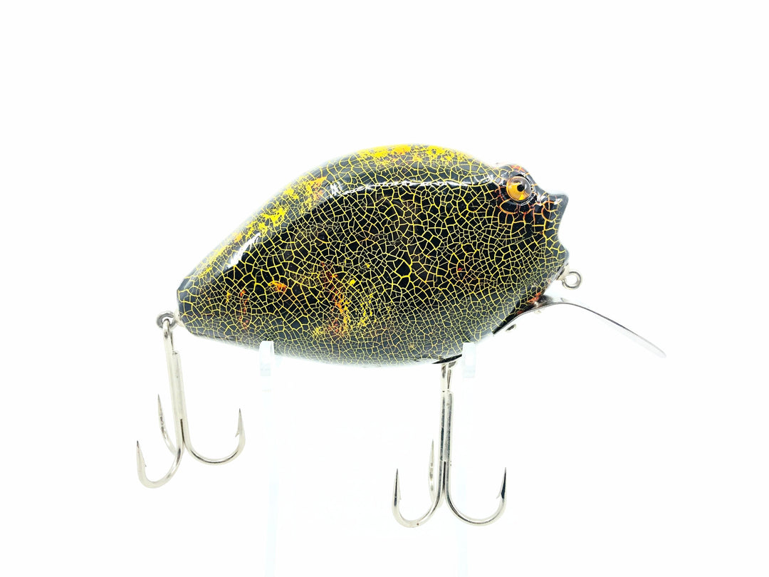 Musky Dan (XXX Lures) Giant Punkinseed 4 1/2", Green/Black Crackle Back Color