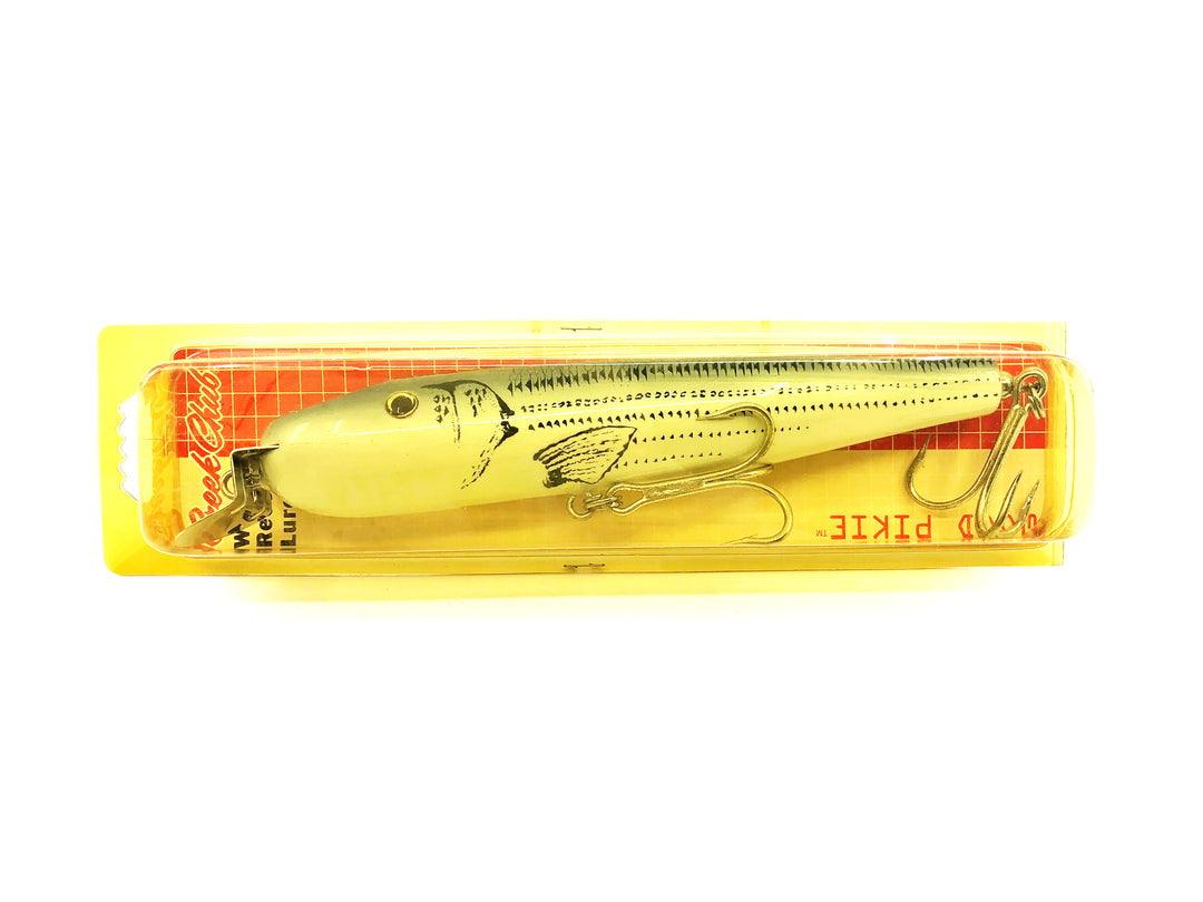 Creek Chub Wooden Giant Straight Pikie 6800, BS Baby Striper Color, New on Card Old Stock