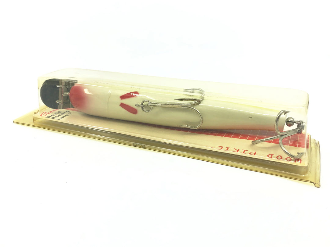 Creek Chub Wooden Giant Straight Pikie 6800, Perch Color, New on Card Old Stock IW6800PE