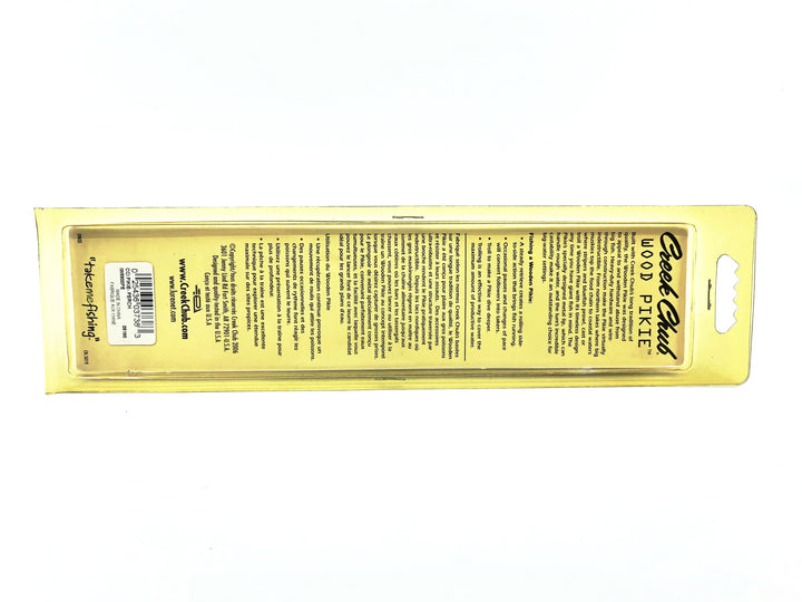 Creek Chub Wooden Giant Straight Pikie 6800, Perch Color, New on Card Old Stock IW6800PE