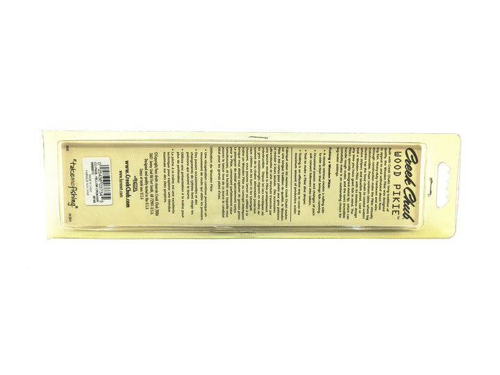 Creek Chub Wooden Giant Straight Pikie 6800, YC Yellow Croaker Color, New on Card Old Stock
