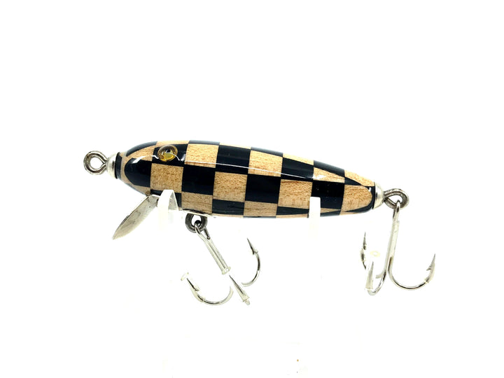 Musky Dan (XXX Lures) Baby Lip Wiggler Minnow in Ebony & Maple w/COA