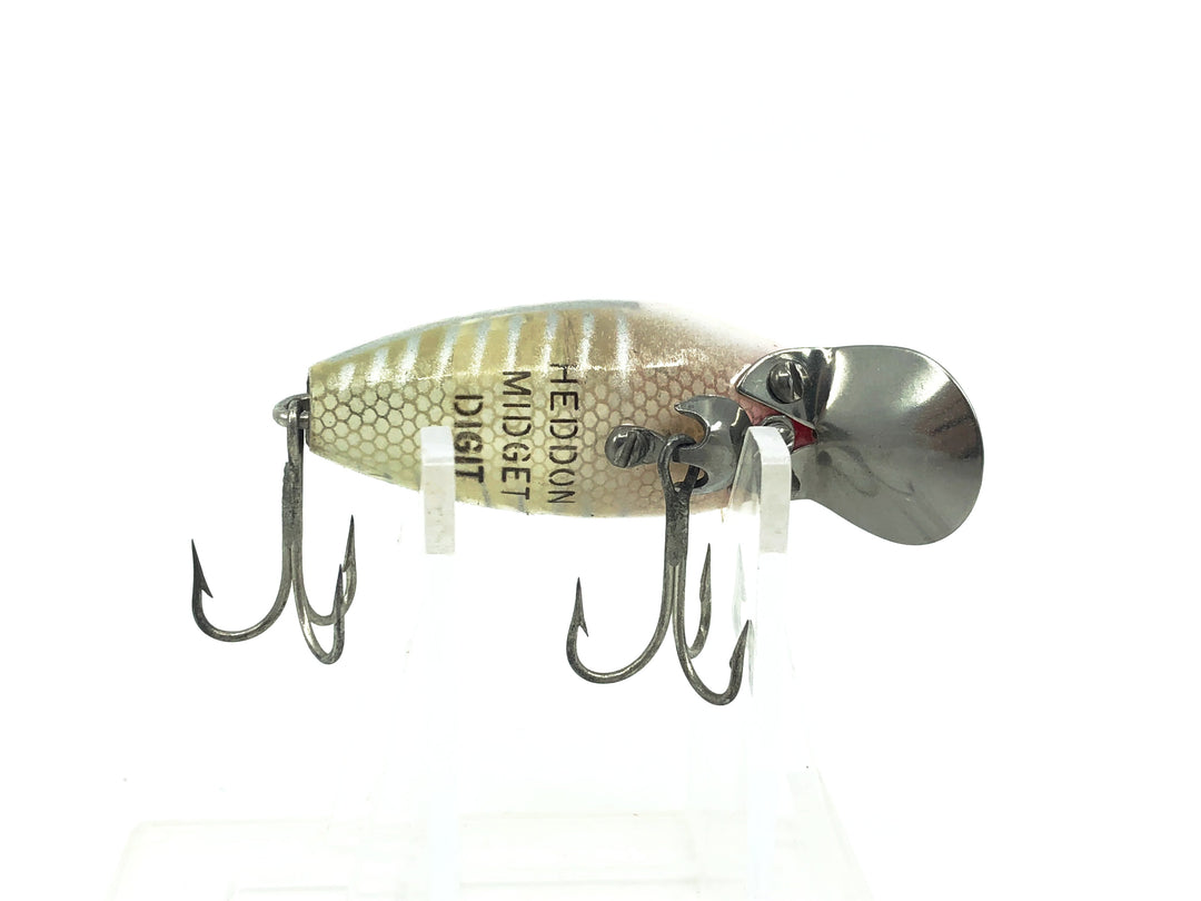 Heddon Midgit Digit River Runt Spook 9020, XRW White Shore Minnow Color