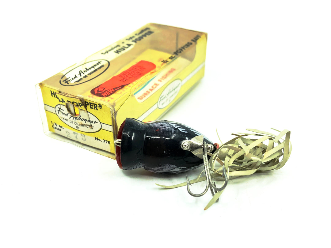 Arbogast Hula Popper 273, Seein's Believin Red Wing Blackbird Color with Box