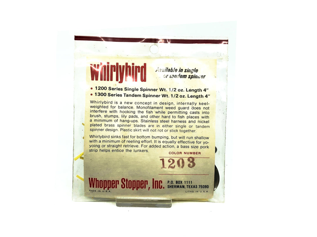 Whopper Stopper Whirlybird 1203, Yellow Color on Card