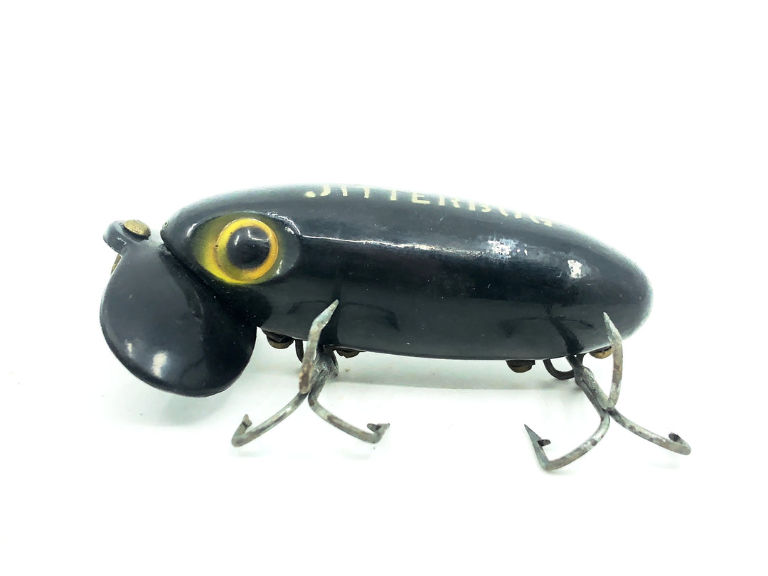 Arbogast Plastic Lip Jitterbug 1940's WWII Era Black Color - War Bug