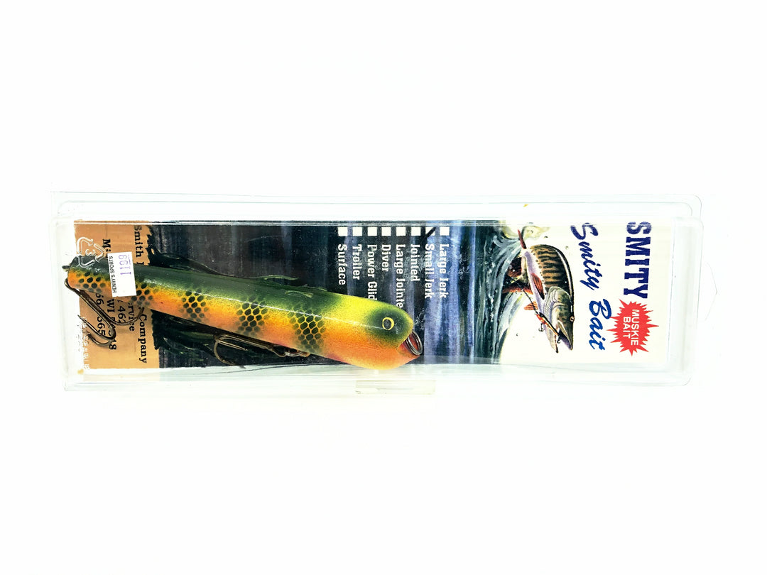 Smity Bait Small Jerk, Perch Color on Card