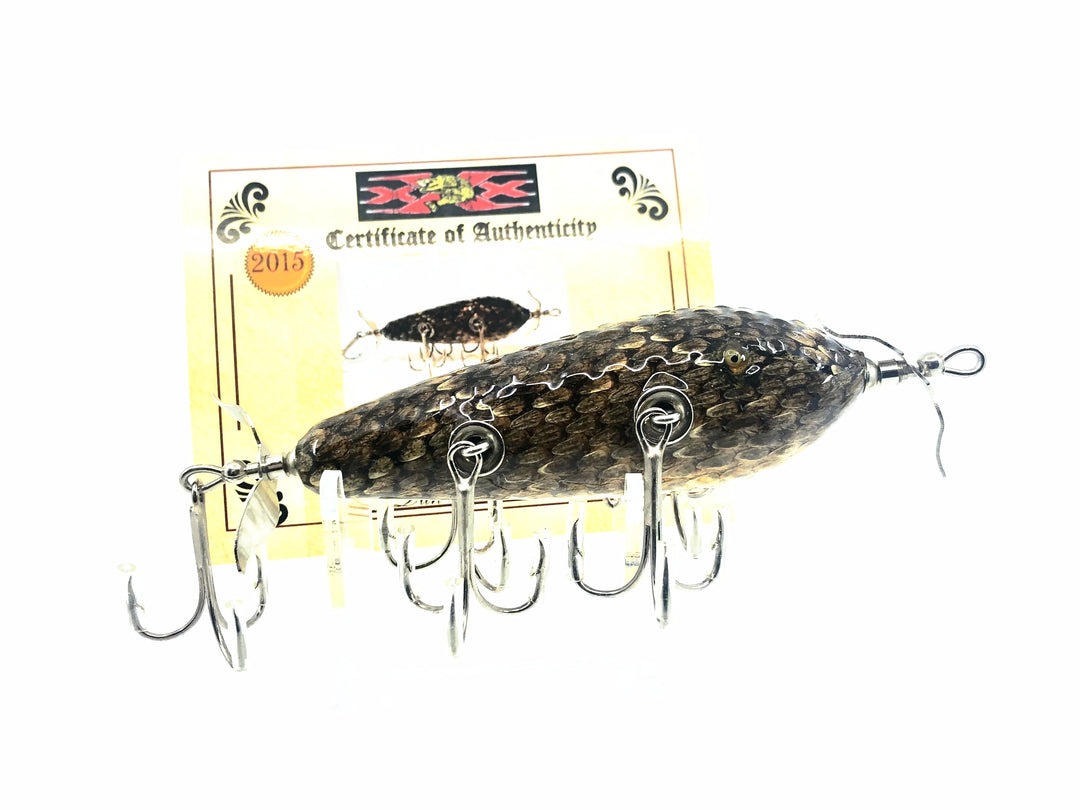 Musky Dan (XXX Lures) 5 Hook 150, Real Rattlesnake Skin Finish