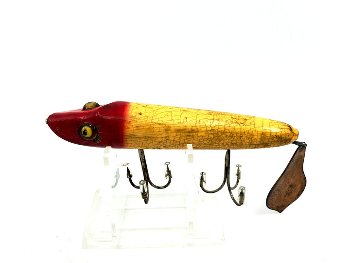Heddon Flap-Tail Vamp #7000, Teddy Bear Eyes RH Red Head/White Body Color