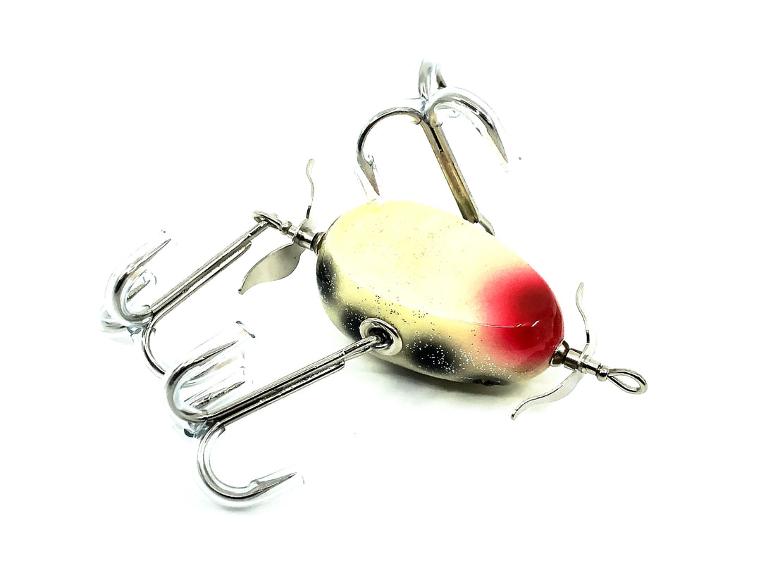 Musky Dan (XXX Lures) Kent Frog, White/Black Dots Color