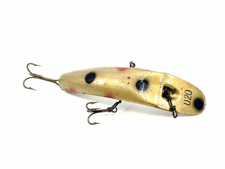 Helin Flatfish U20, GO Gold Spots Color - Vintage plastic version