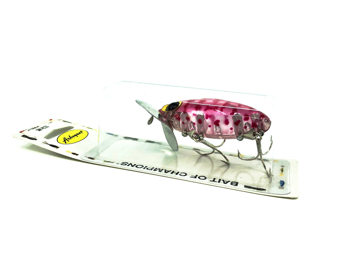 Japanese Arbogast Jitterbug 5/8oz, RCDS1 Red Coachdog Silver Insert Color on Card