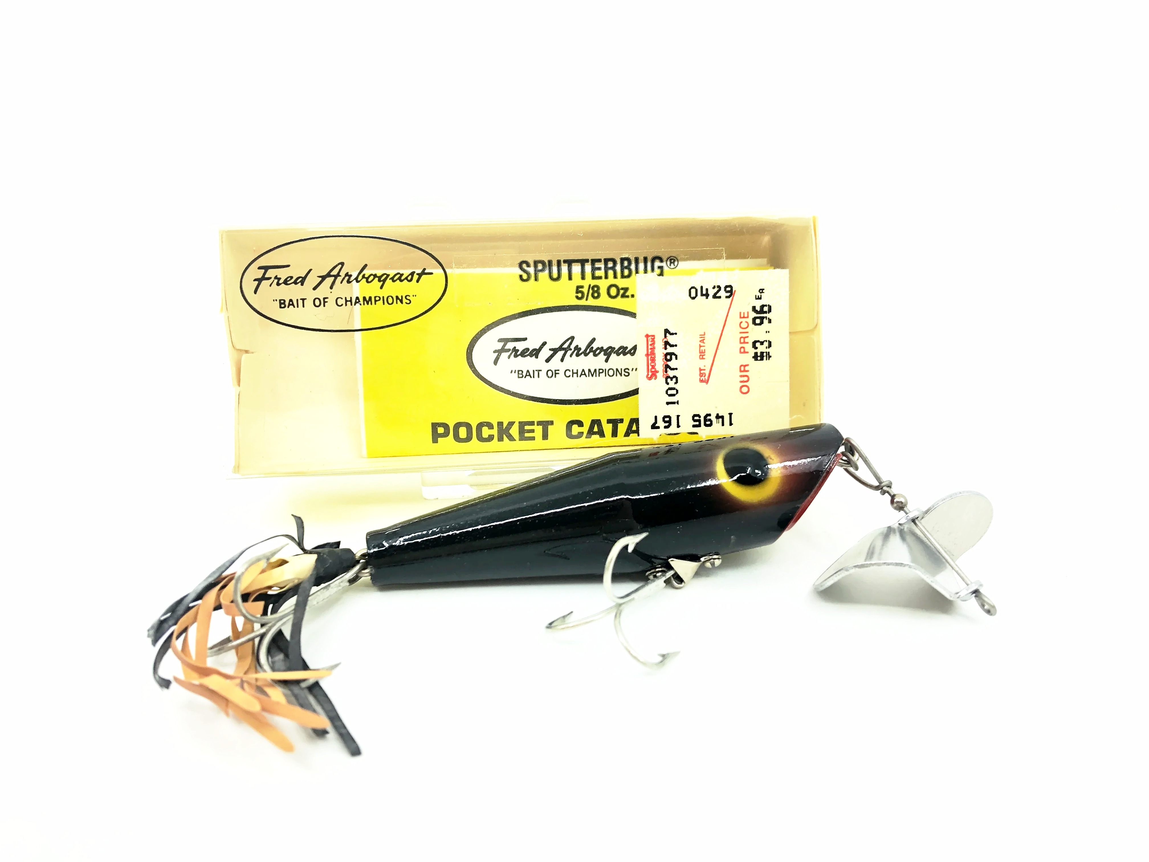 Leurre De Pêche Vintage Fred Arbogast Sputterbug – Couleur Grenouille, Topwater, Origine USA