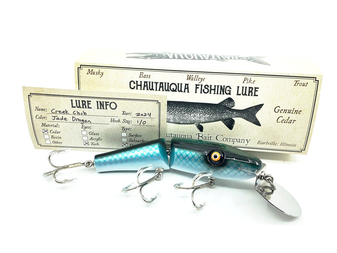 Chautauqua Deep Diving Jointed Creek Chub, Jade Dragon Color
