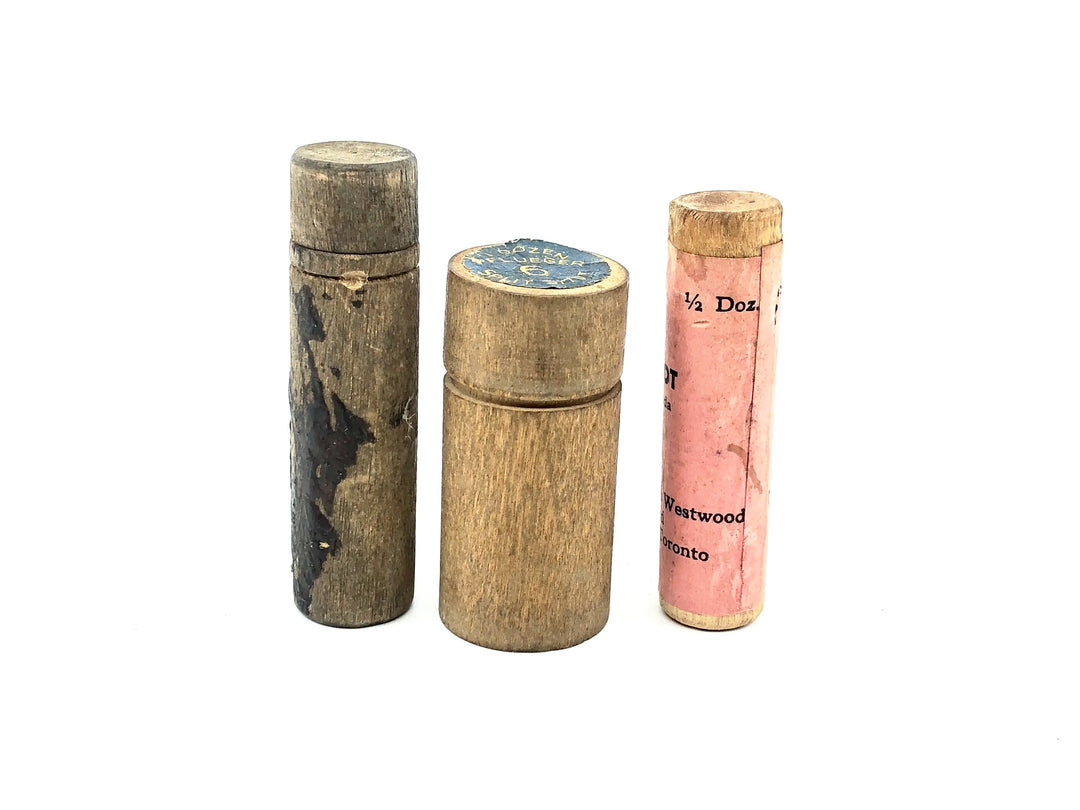 Pflueger, Allcock Co. &amp; Other Wooden Sinker Containers
