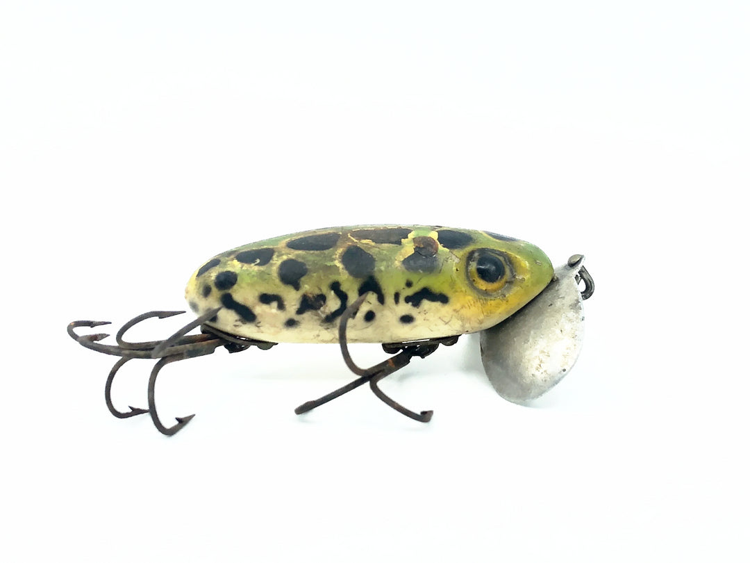 Arbogast Jitterbug 5/8oz 2nd Gen, Frog Color, Vintage Bugged-Eyed Model