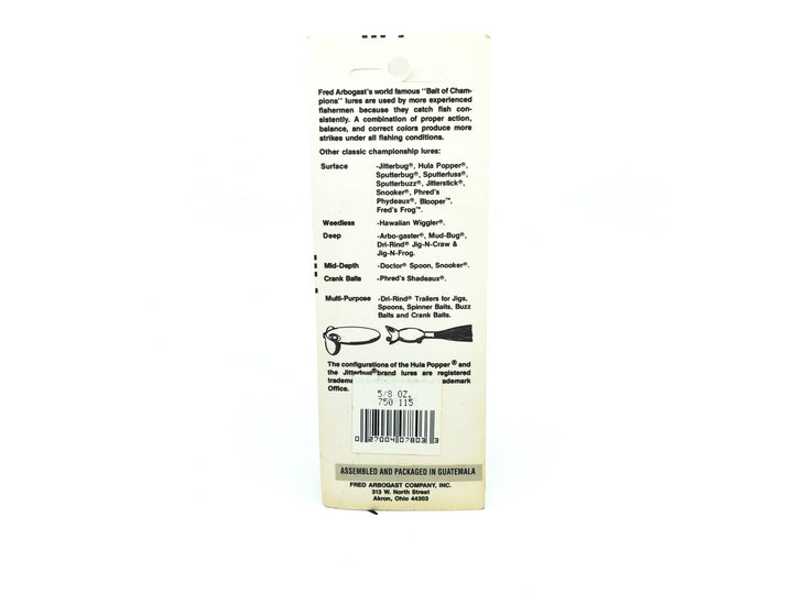 Arbogast Hula Popper 5/8oz, #115 Fire Tiger Color on Card