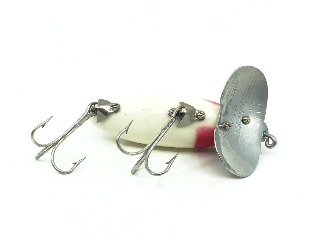 Arbogast Jitterbug 5/8oz, White/Red Head Color