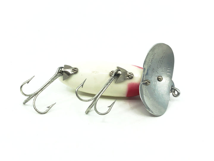 Arbogast Jitterbug 5/8oz, White/Red Head Color