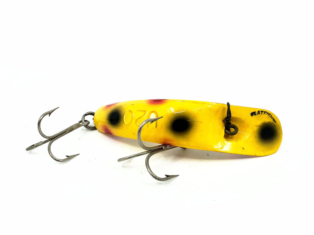 Helin Flatfish U20, YE Yellow/Spots Color - Vintage Plastic