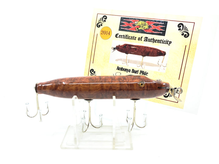 Musky Dan (XXX Lures) Pikie, Ambonya Burl with COA