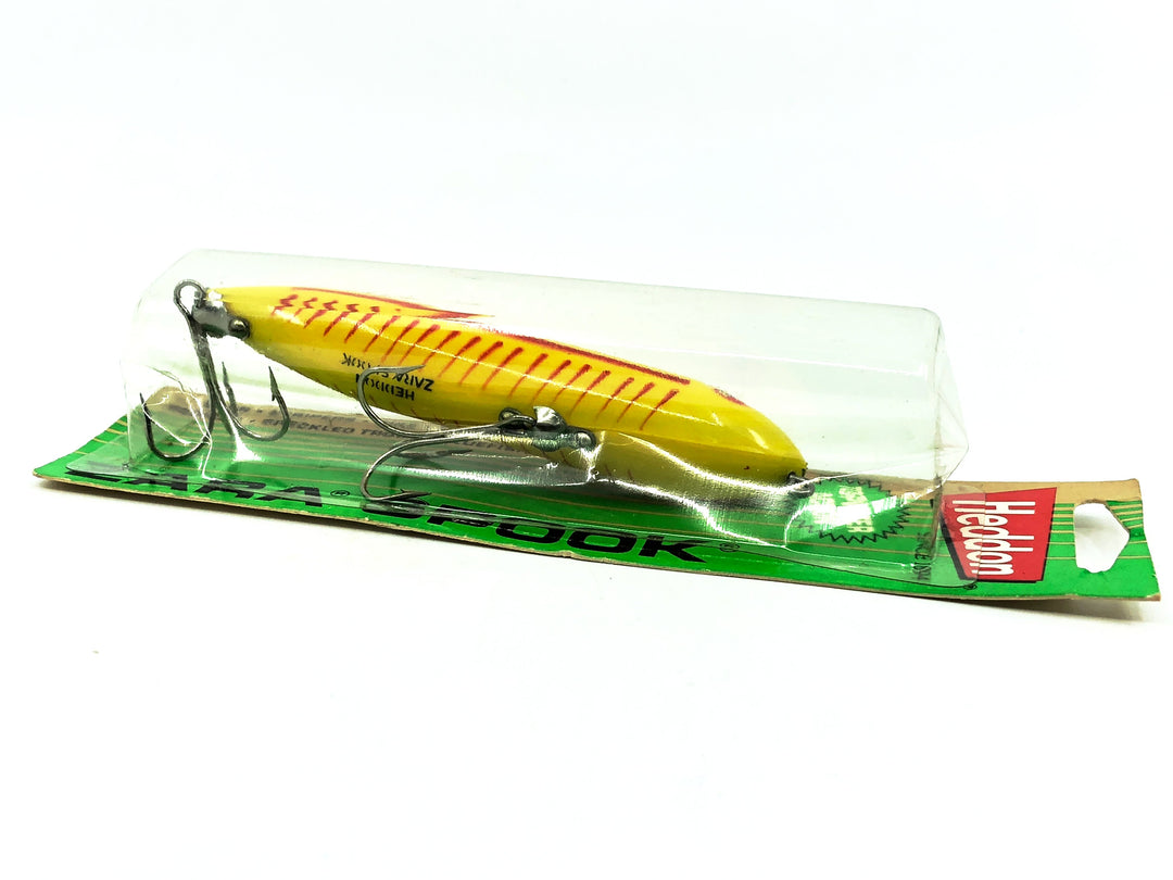 Heddon Zara Spook, XYR Yellow/Red Ribs Color on Card