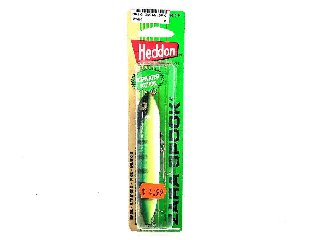 Heddon Zara Spook Color MG, Golden Black Muskie Color on Card